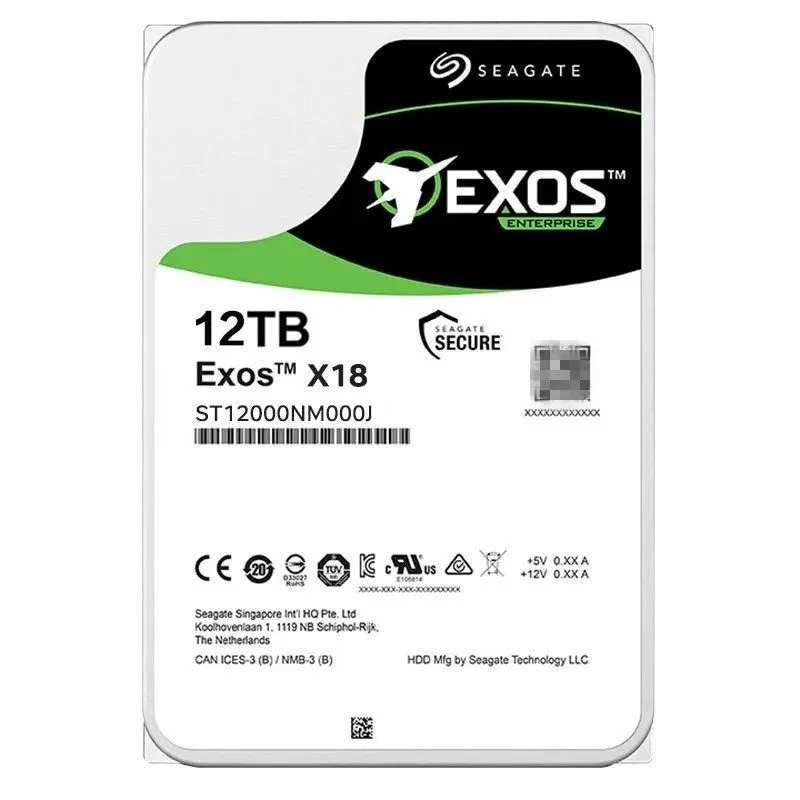 Жёсткий диск Seagate Exos X18 12TB ST12000NM000J Hard Drive SATA 7200RPM 3.5" SM