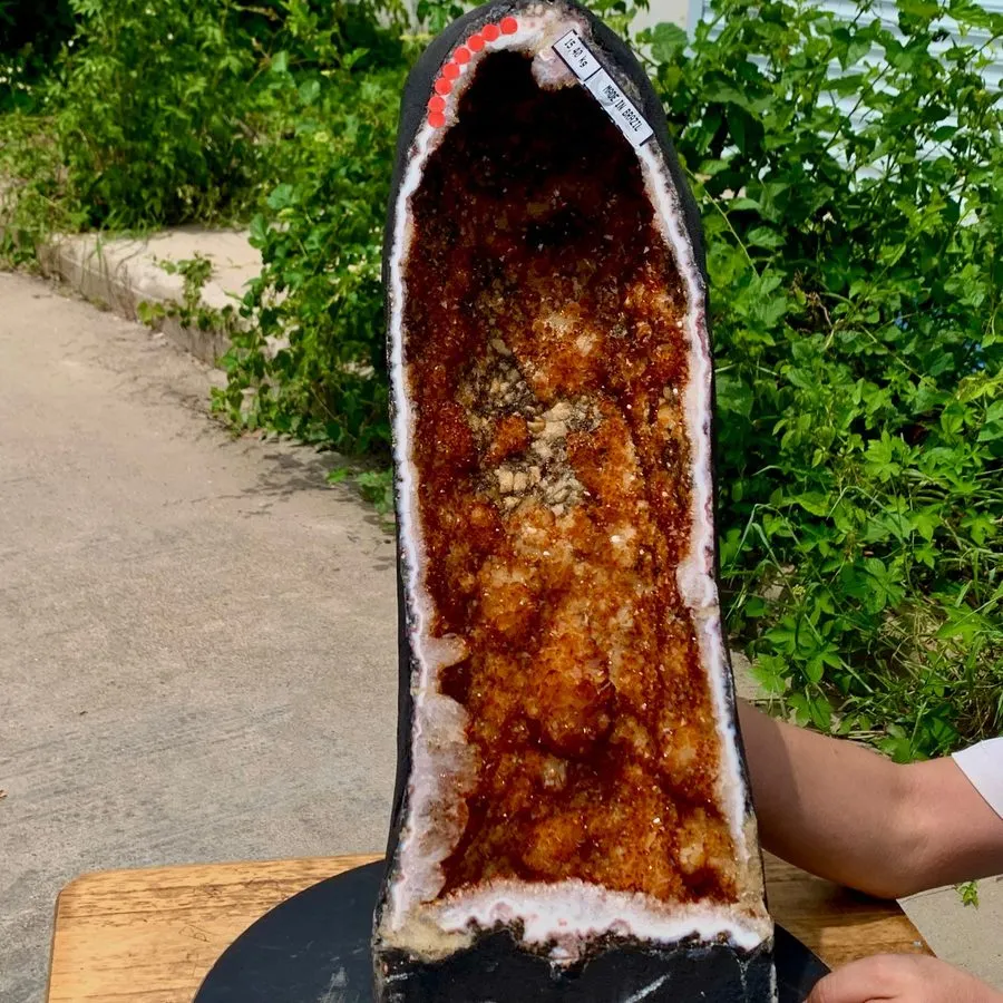 Лабораторный прибор 33.88LB Natural citrine geode quartz cave crystal Cathedrals
