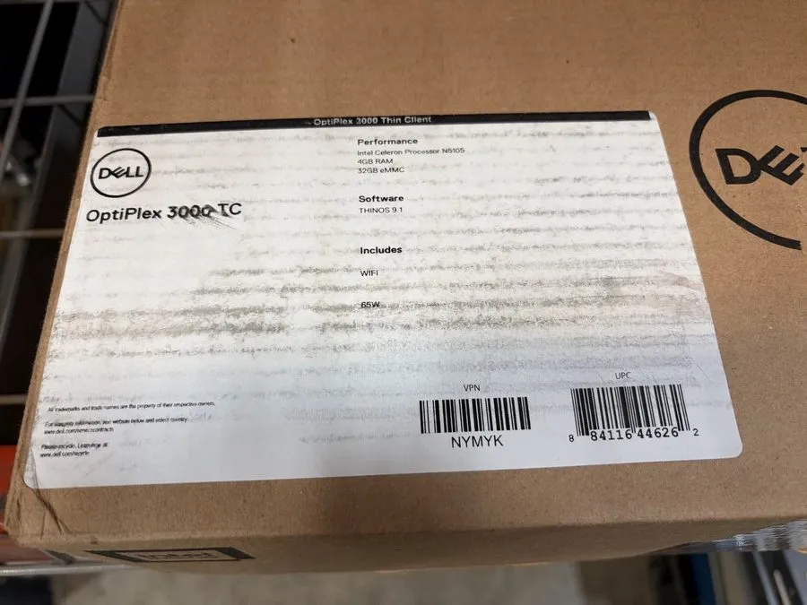 Тонкий клиент Dell OptiPlex 3000 Thin Client Celeron N5105 2.00 GHz 4 GB DDR4 32