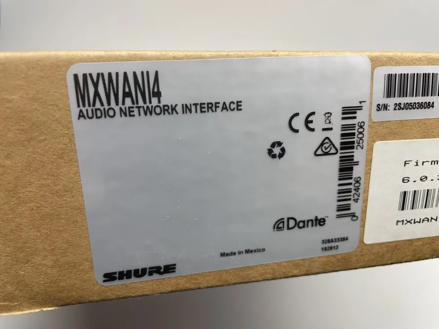 Радиосистема Shure MXWANI4 Professional Wireless Microphone Audio Network Interf — фото лота 2
