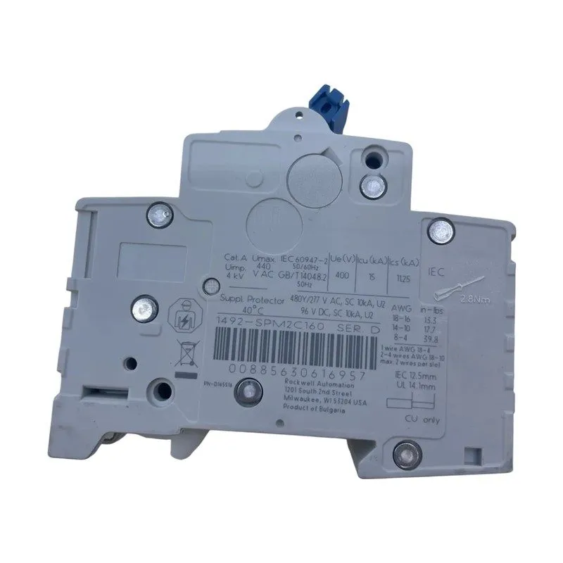 Автоматический выключатель Allen Bradley 1492-SPM2C160 Motor Protection Circuit  — фото лота 2