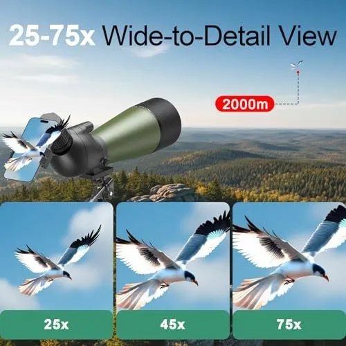 Оборудование видеонаблюдения Flagship 25-75x80 Spotting Scope Spotting Scopes wi
