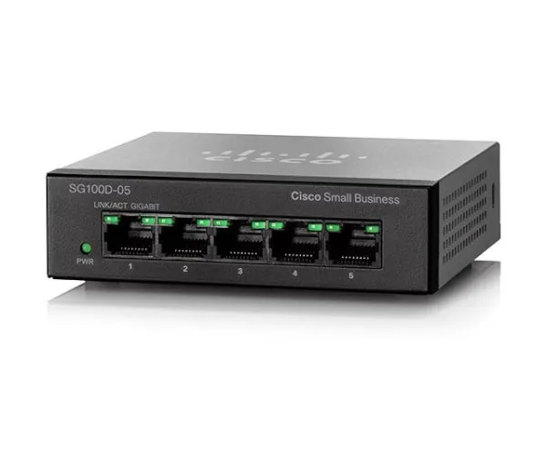 Коммутатор Cisco Business CBS110-5T-D 5 Port Gigabit Desktop Switch
