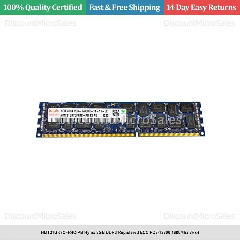Модуль памяти Hynix 8GB (1X8G) 2Rx4 PC3-12800R HMT31GR7CFR4C-PB DDR3 Server RAM