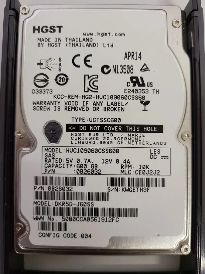 Жёсткий диск HP 5541892-A P9500 600GB 10K SAS SFF 2.5 6G DP HDD Hard Disc Drive