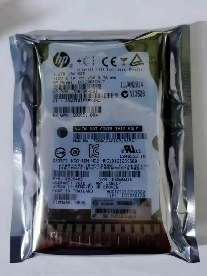 Жёсткий диск HPE 693641-001 697574-B21 697631-001 SAS 1.2TB 2.5''6G 10K SFF Hard