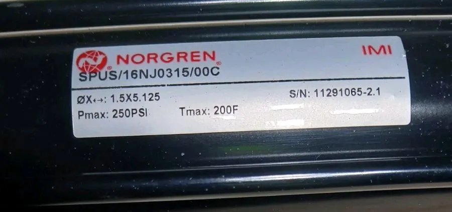 Пневмоцилиндр NORGREN SPUS/16NJ0315/00C PNEUMATIC CYLINDER — фото лота 2