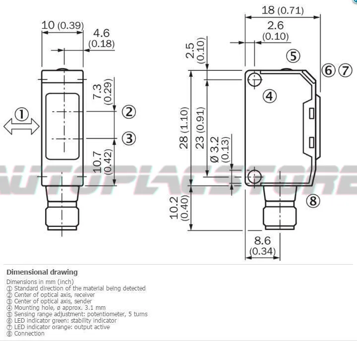 Датчик приближения SICK WT150-P162 Photoelectric Proximity Sensor,PNP