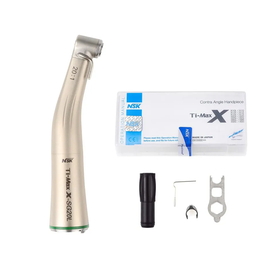 Стоматологический наконечник Dental Ti-Max 20:1 Fiber Optic Implant Contra Angle — фото лота 1