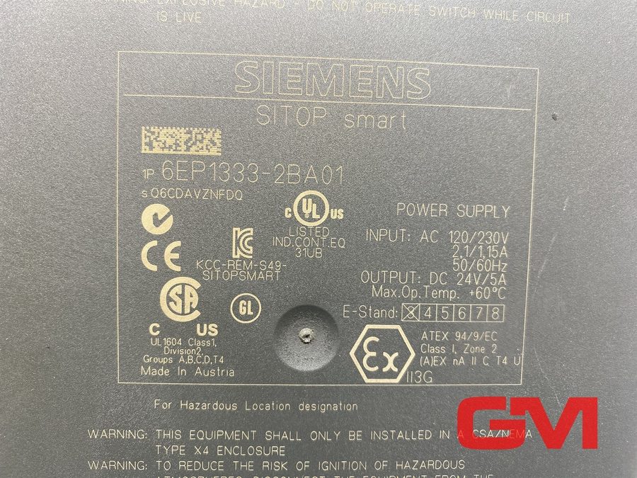 Блок питания Siemens SITOP smart 120 W power supply 6EP1333-2BA01