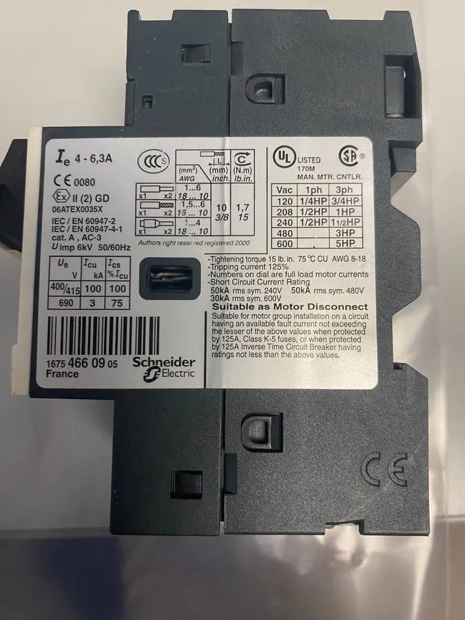 Автоматический выключатель Schneider Electric GV2ME10 Manual Motor Circuit Break