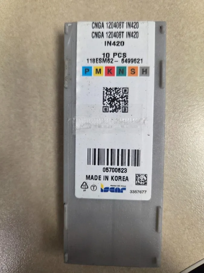 Режущий инструмент Iscar CNGA 120408T IN420 ceramic turning insert — фото лота 1