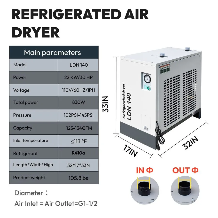 Пневмоклапан Refrigerated Air Dryer 134CFM 110V