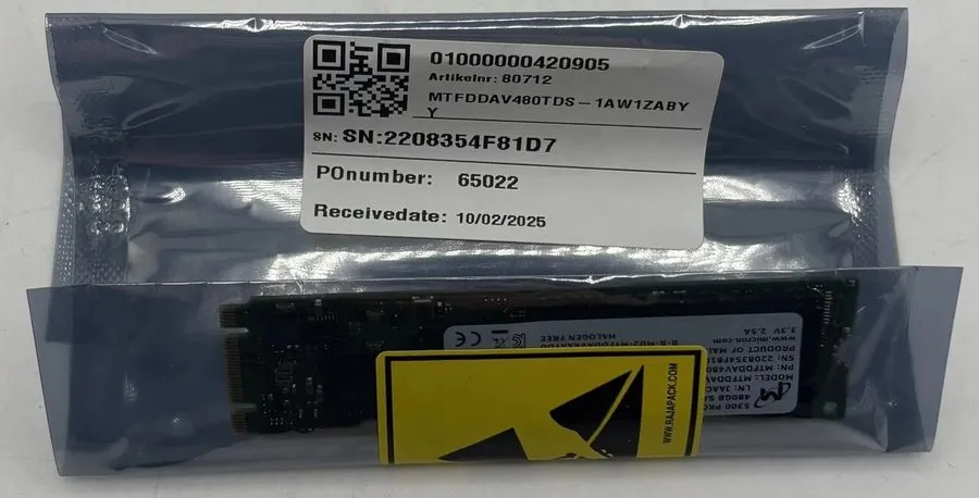 SSD-накопитель Micron 5300 PRO 480GB M.2 2280 SATA 6Gbps MTFDDAV480TDS-1AW1ZABYY