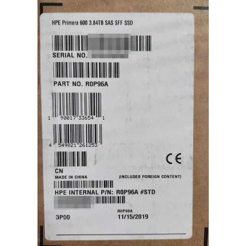 SSD-накопитель HPE Primera 600 R0P96A P13369-001 2.5" 3.84TB SAS 12G SSD Solid S