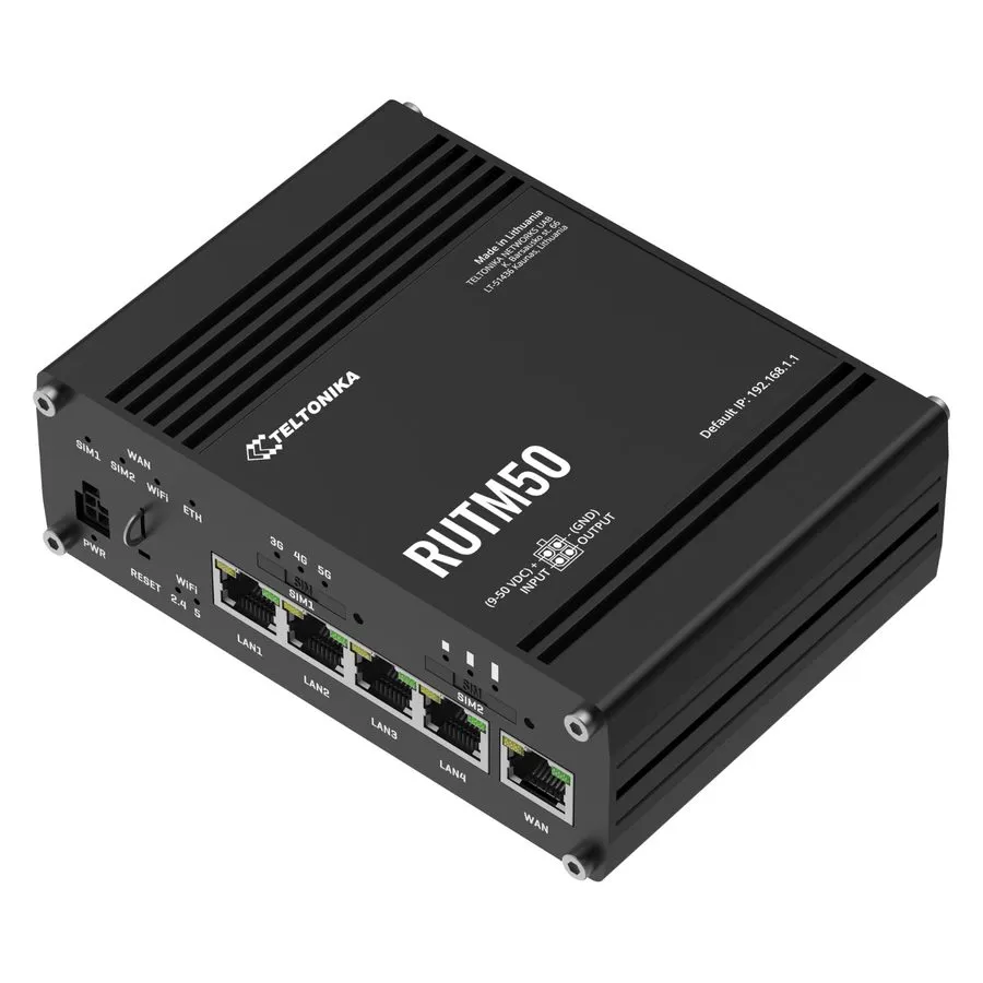 Маршрутизатор Teltonika RUTM50 5G Industrial Cellular WiFi Router (RUTM50000000)