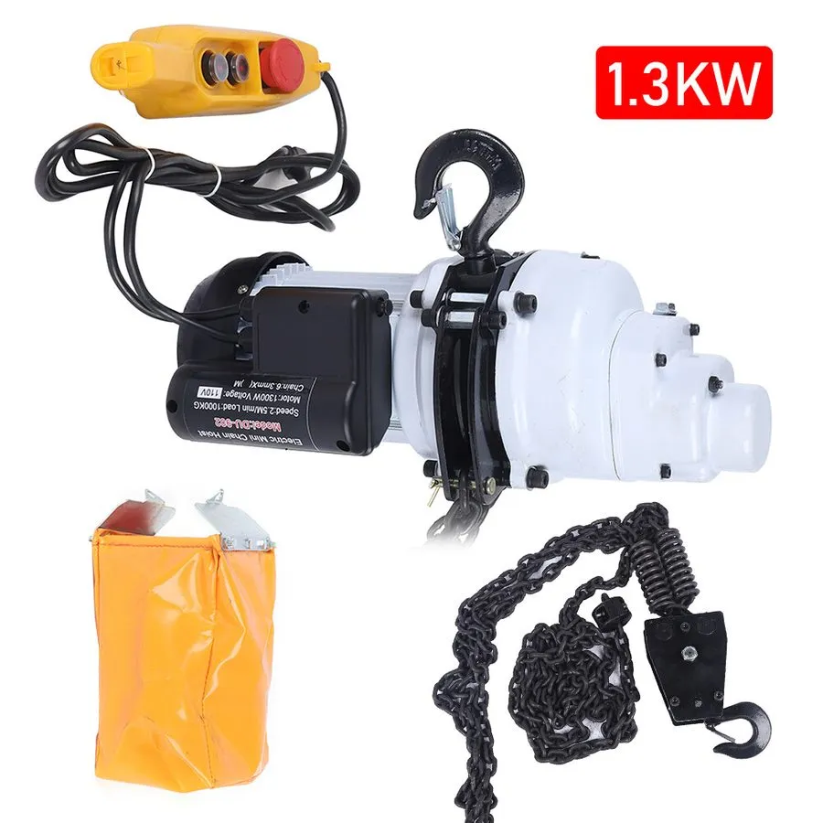 Таль 2200LBS Electric Chain Hoist Single Phase Hoist Crane 10FT Chain Lift 2.5m/ — фото лота 2