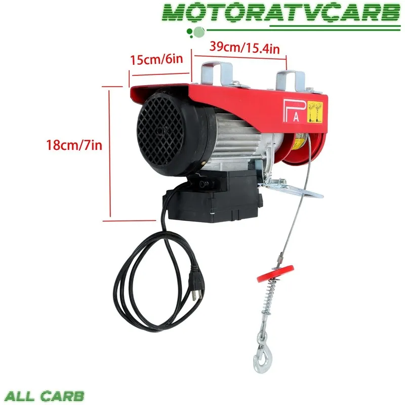 Таль Electric Hoist 880lbs with 328ft Remote Control 110 V, 40ft/20ft Lifting He — фото лота 2
