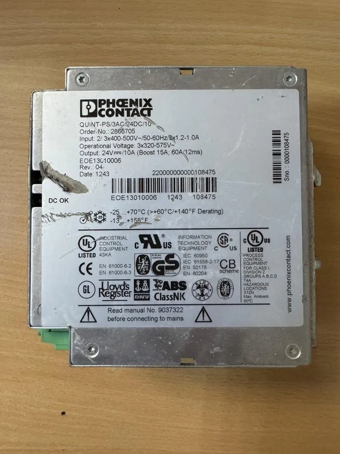 Блок питания PHOENIX Contact Power Supply QUINT-PS/3AC/24DC/10 2866705