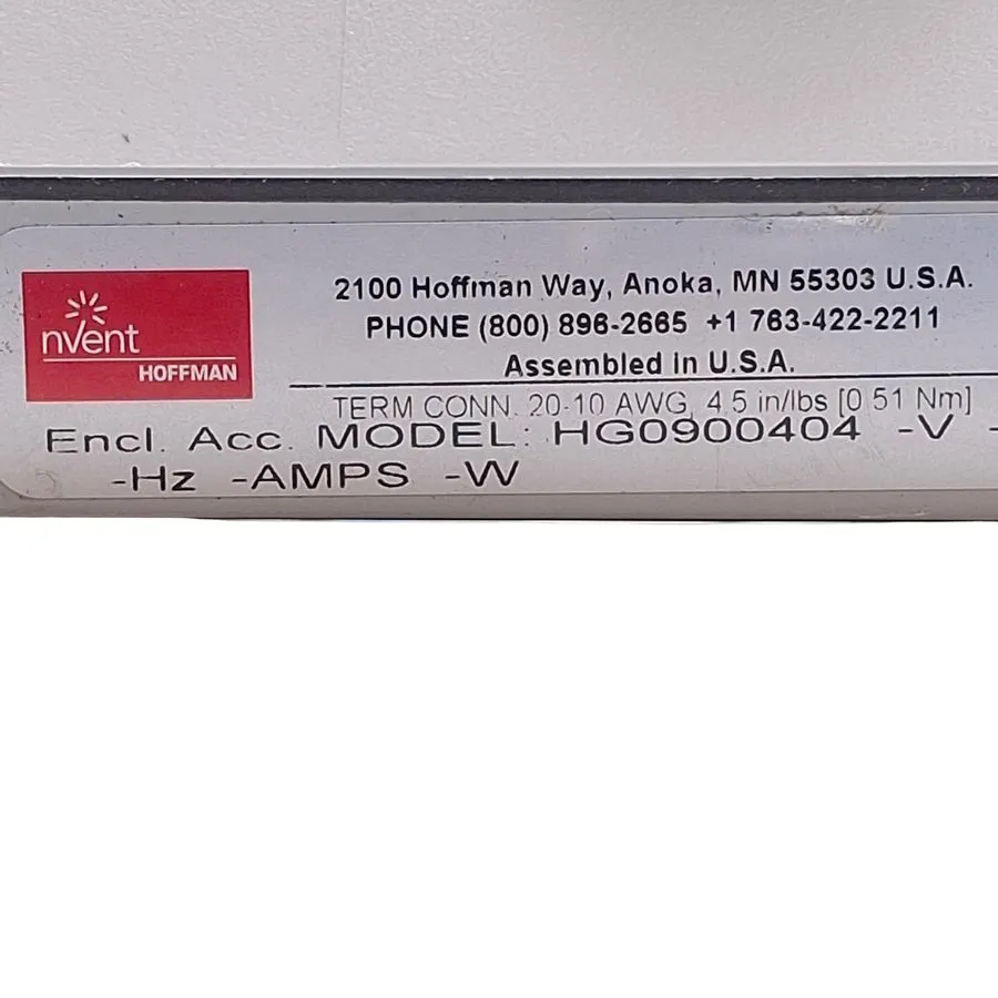 Монтажный шкаф nVent Hoffman HG0900404 Enclosure Filter Fan Grille 9" Lt Gray 34