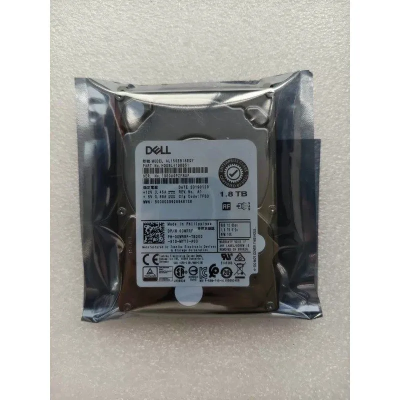Жёсткий диск 0WRRF Dell 1.8TB 10K 12Gbps SAS 2.5'' 512e HDD Hard Drive 00WRRF AL