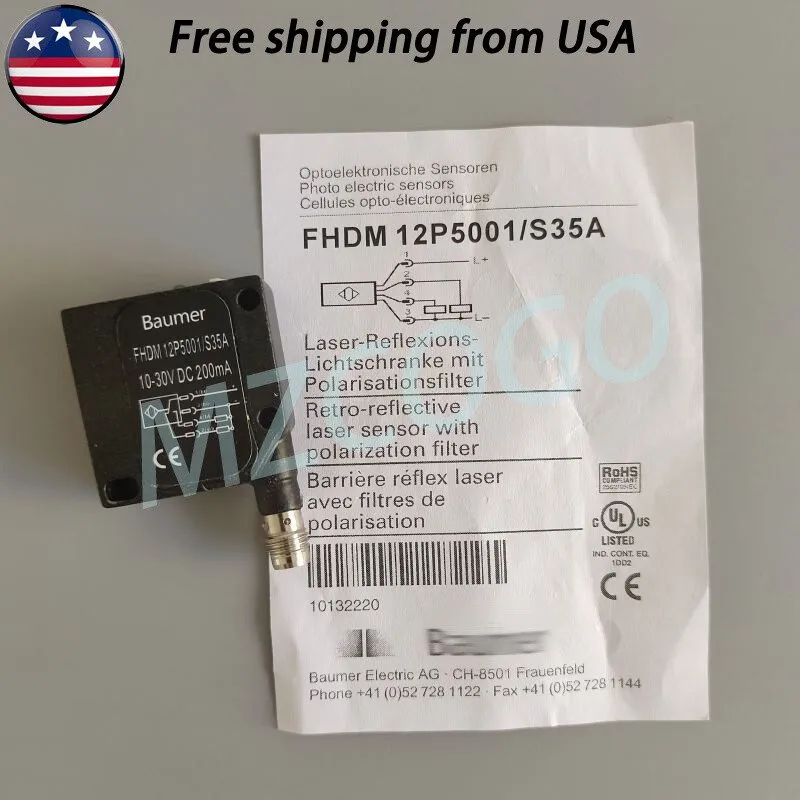 Фотоэлектрический датчик Baumer FHDM 12P5001/S35A Photoelectric Sensor PNP, 15-3