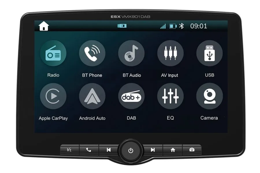 Медицинское оборудование ESX VMX901DAB 9" Universal 1-DIN Multi-Angle Media Moni — фото лота 2