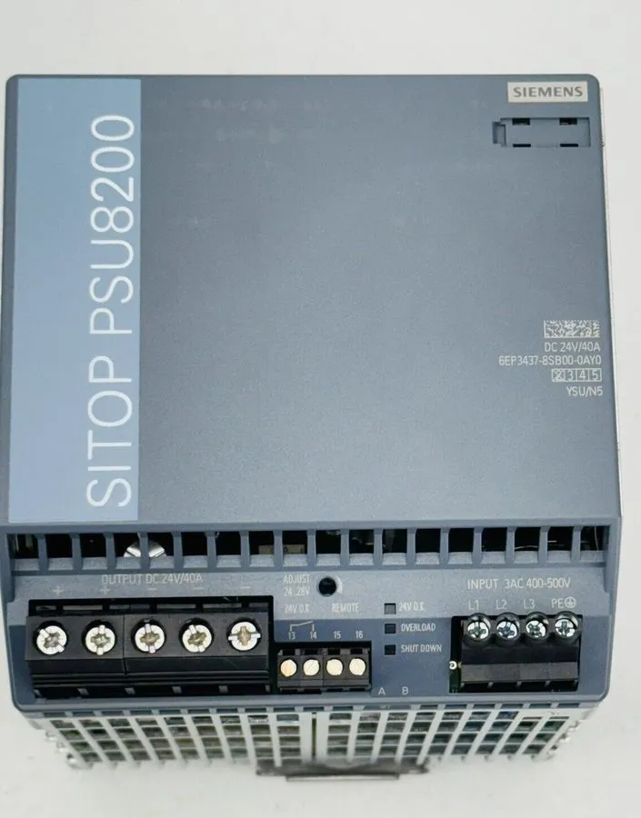 Блок питания Siemens 6EP3437-8SB00-0AY0 24VDC 40A Power Supply, SITOP PSU8200