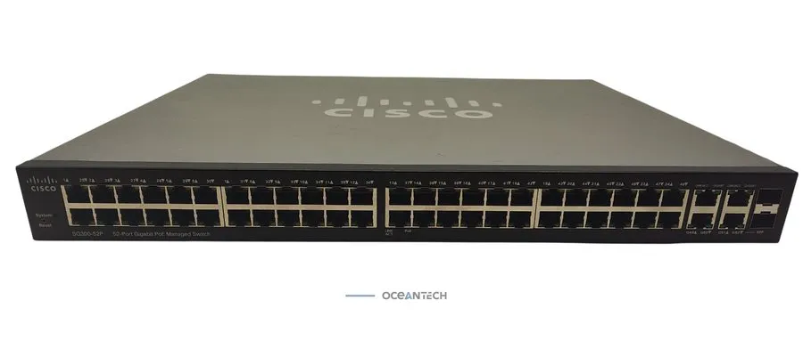 Коммутатор Cisco SG300-52P-K9 SG300 52 port GIG POE switch .90days