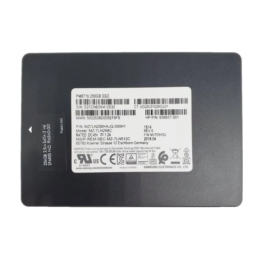 SSD-накопитель Mixed Samsung PM871b 256GB Solid State Drive SATA 2.5" MZ-7LN256C
