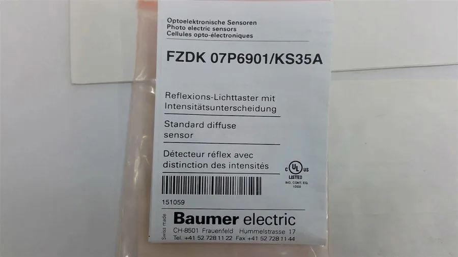 Фотоэлектрический датчик Baumer Electric FZDK 07P6901/KS35A Sensor