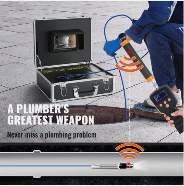 Камера для телеинспекции труб Uimoso 30m/100ft 7" Sewer Camera Pipe Inspection C