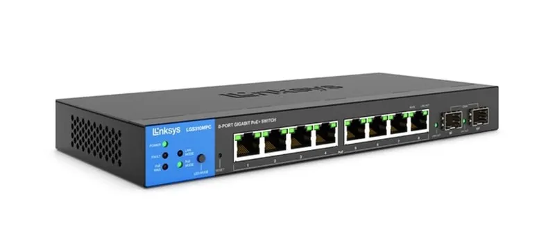 Коммутатор Linksys LGS310MPC 8-Port Managed Gigabit PoE+ Switch 2x 1G SFP 110W T