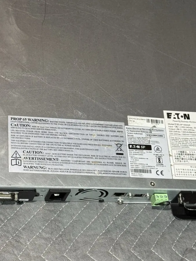ИБП 10 x Eaton 5P 1U Rackmount 208V/240V 1550 VA/1100W 5P1550GR UPS