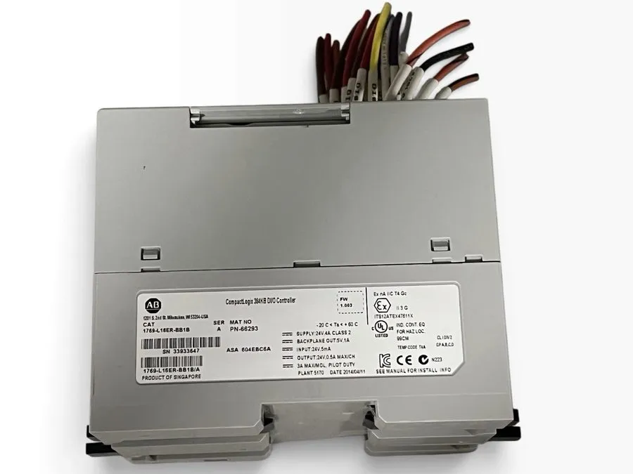 ПЛК AB 1769-L16ER-BB1B CompactLogix L16 384KB Controller Ethernet/IP — фото лота 1