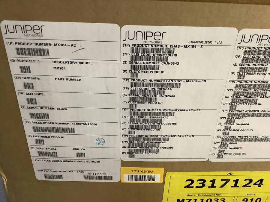 Маршрутизатор Juniper Networks Universal Access and Aggregation Router MX104