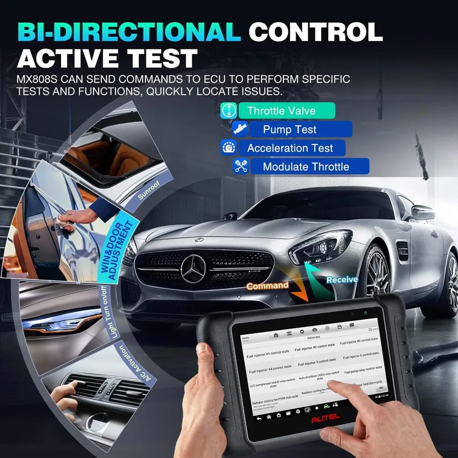 Диагностический сканер 2026 Autel MaxiCOM MK808S PRO MX808S Bidirectional Car Di — фото лота 4