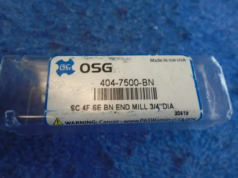 Режущий инструмент Osg 404-7500-Bn End Mill, Carbide, 3/4, 4 Fl, Sgl Ball End