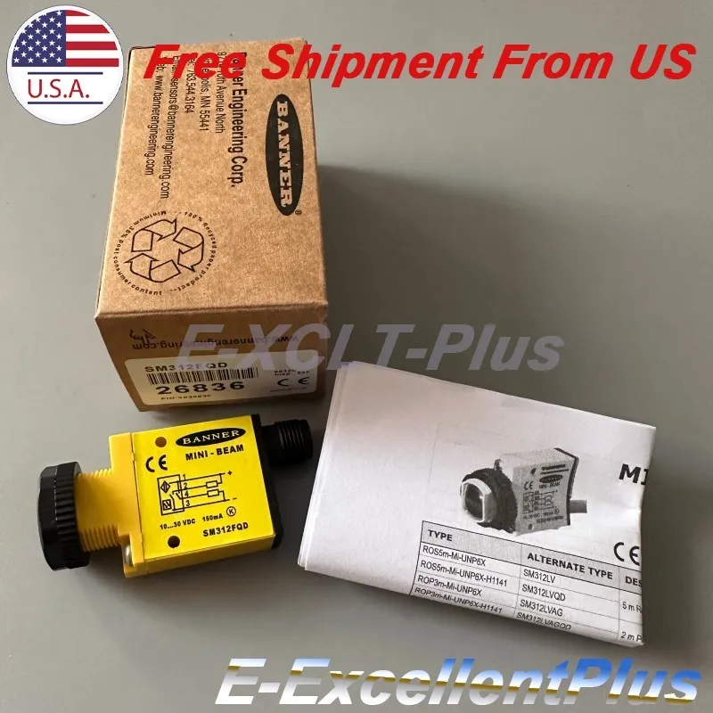Фотоэлектрический датчик BANNER SM312FQD MINI-BEAM PHOTOELECTRIC SENSOR 10-30VDC