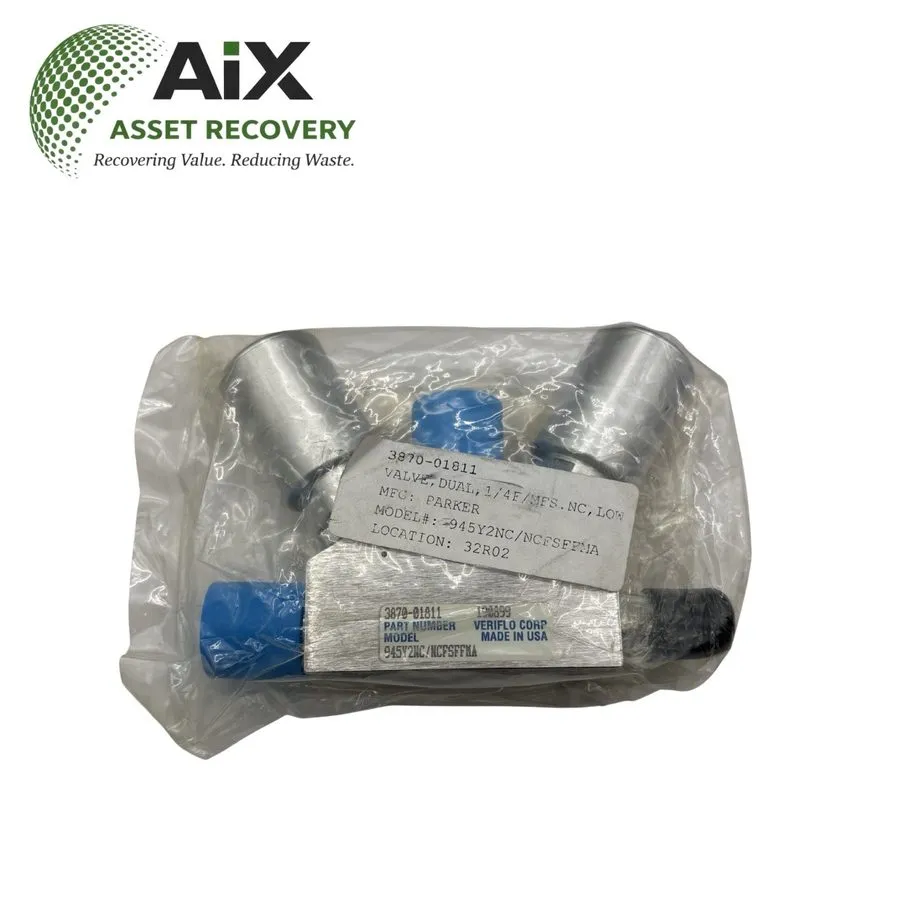 Пневмоклапан Parker Veriflo 3-Way UHP Pneumatic Valve 945Y2NC/NCFSFFMA 1/4” FFM 