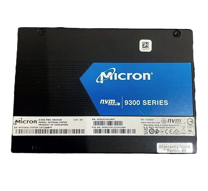 SSD-накопитель Micron 9300 PRO 3.84TB SSD 2.5" U.2 PCIe 3.0x4 NVMe MTFDHAL3T8TDP