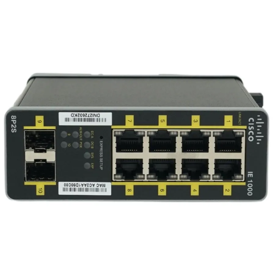 Коммутатор Cisco IE-1000-8P2S-LM Industrial Ethernet Switch 10 Port SFP POE+ — фото лота 1