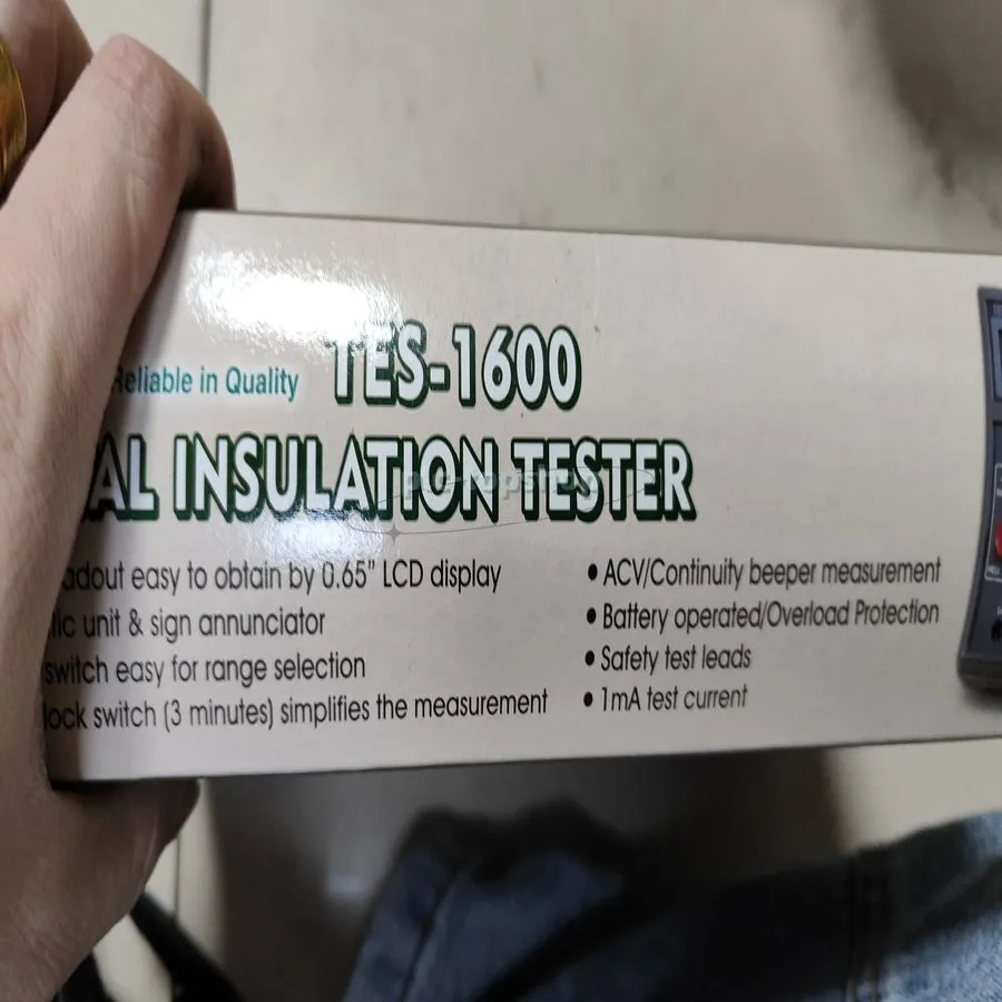 Тестер Insulation Tester TES-1600 200MΩ/250V 2000MΩ/1000V 200MΩ/500V
