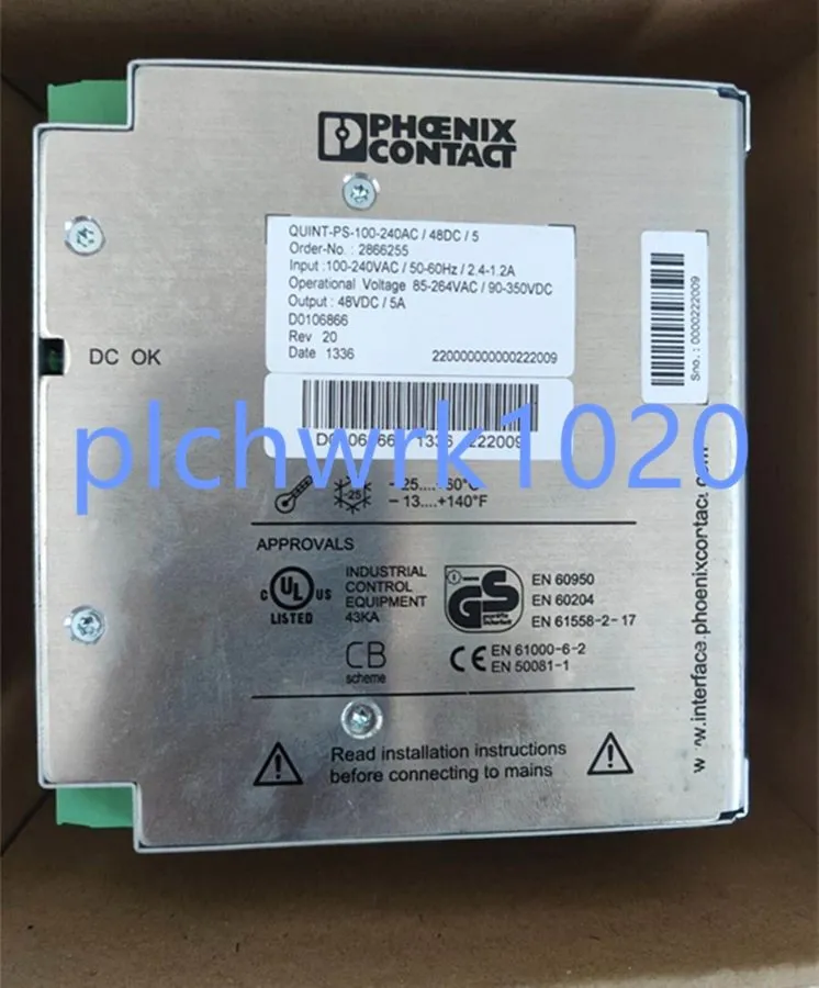 Блок питания Phoenix Contact QUINT-PS-100-240AC/48DC/ 5 Power Supply 2866255 48V