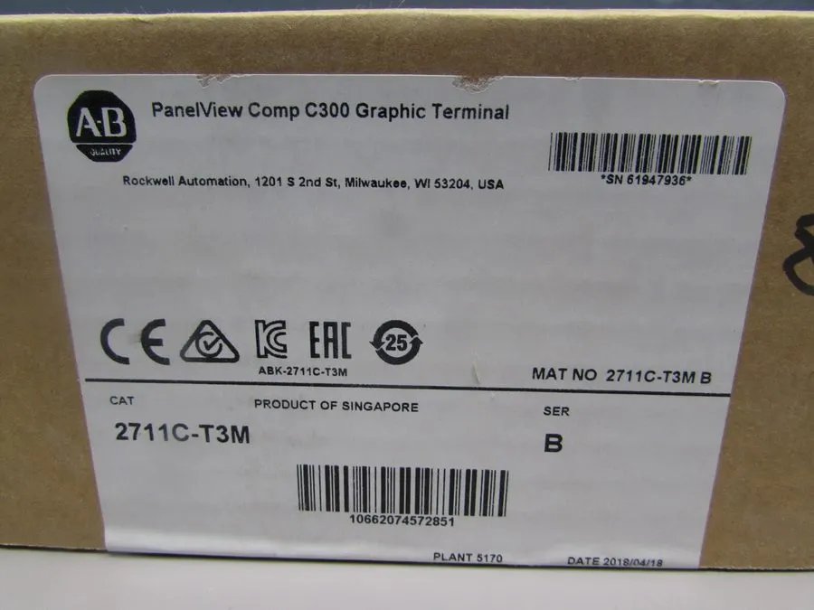 Панель оператора ALLEN BRADLEY 2711C-T3M PanelView C300 !