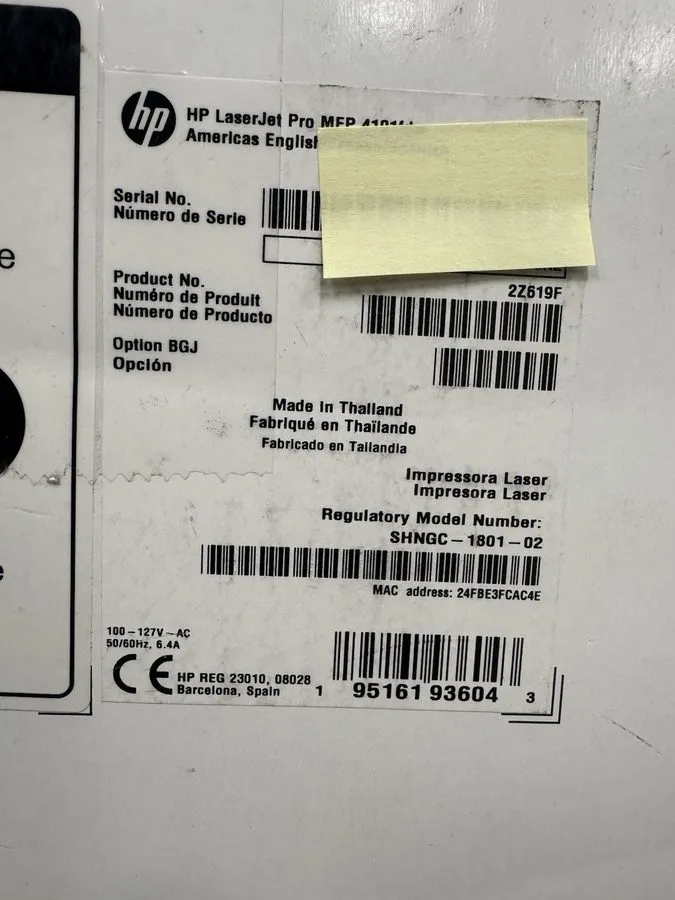 Лазерный принтер HP LaserJet Pro MFP 4101fdw Multifunction Laser Printer 2Z619F 