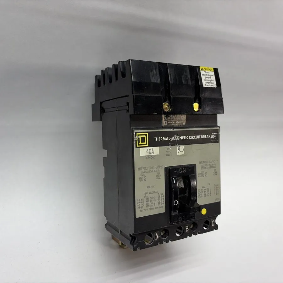 Автоматический выключатель Square D FC34040 I-line Circuit Breaker. 40A. 3P. 480 — фото лота 2