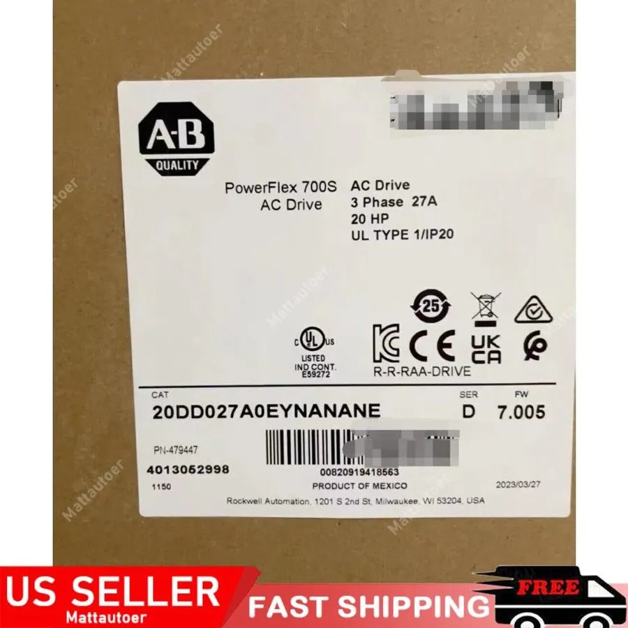 Частотный преобразователь Allen-Bradley 20DD027A0EYNANANE PowerFlex 700S AC Driv