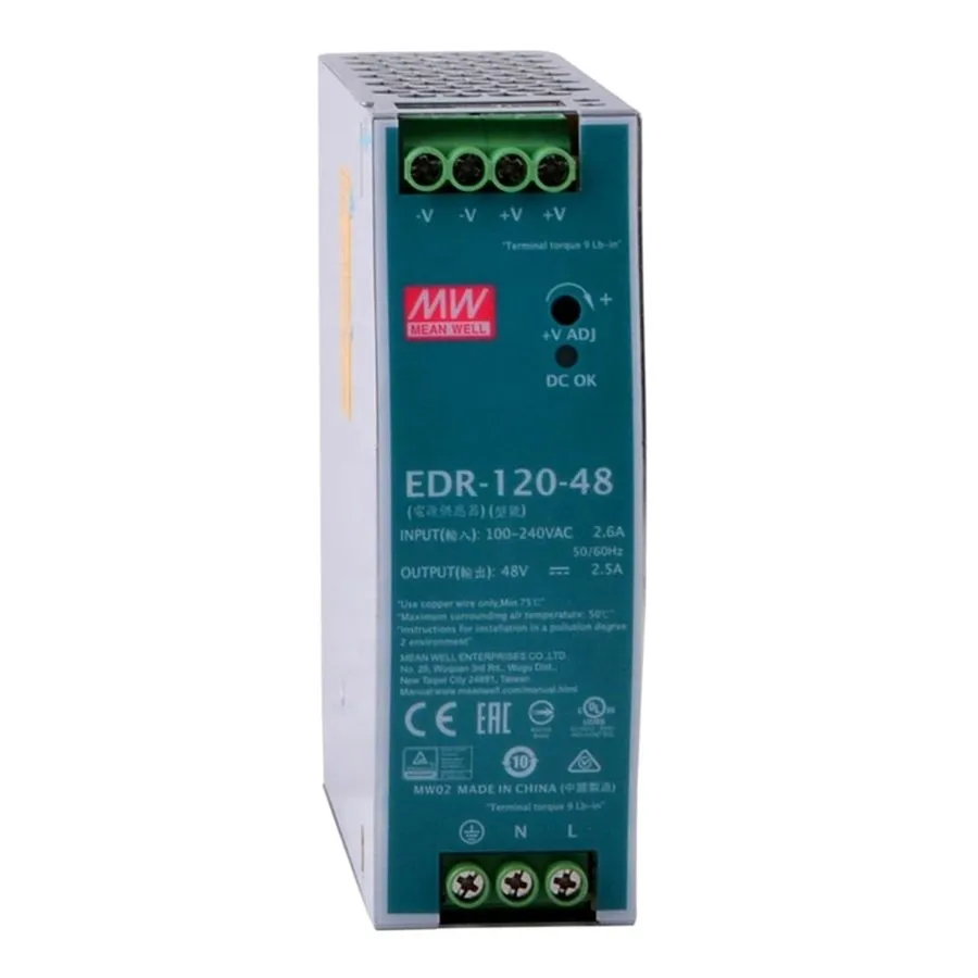 Блок питания EDR-120-48 Single Output Industrial Power Supply 120W 48V DIN Rail