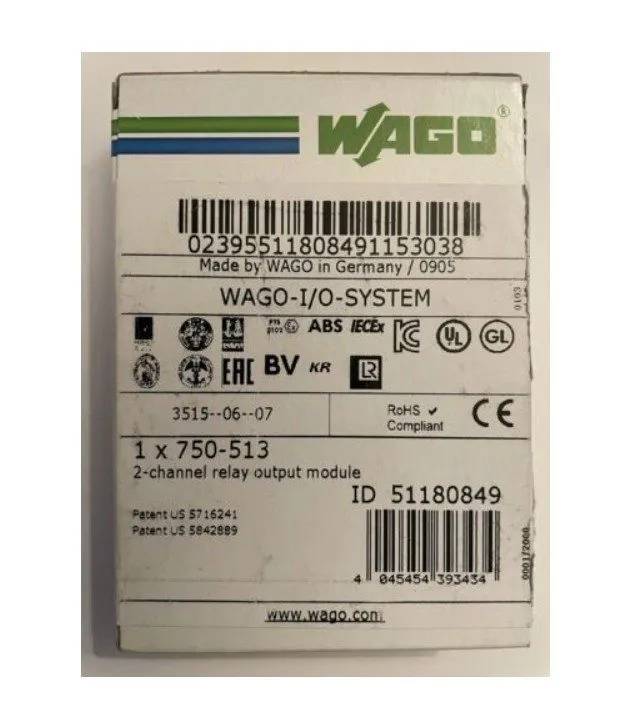 Модуль ввода-вывода Wago 750-513 2NO Output Module Relay 250VAC 2.0A